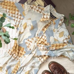 Peter B | 70s | Vintage | Wing Tip Collared Artist Illustrator Shirt